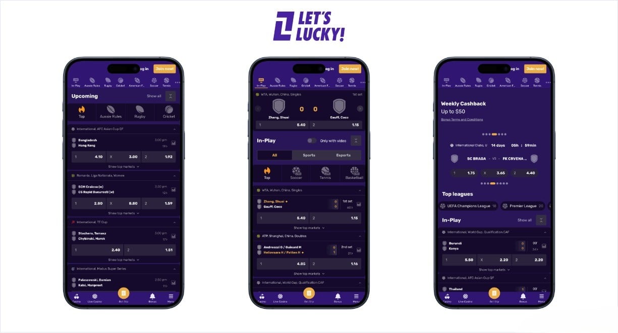 let's lucky mobile screenshot